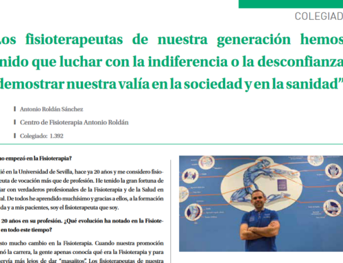 Entrevista en la revista del Colegio de Fisioterapeutas de Andalucía